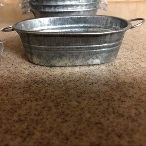 NWT! 12 pc - 4in - galvanized tubs